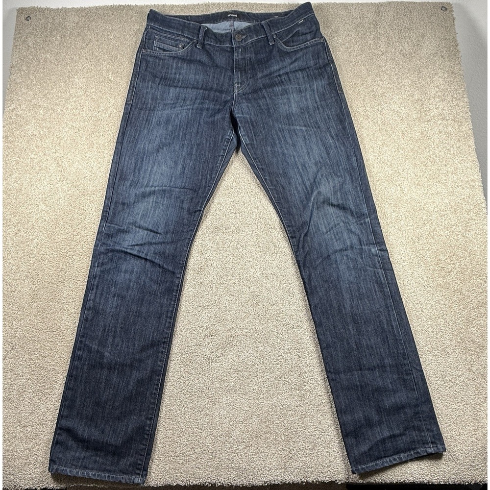 Mavi Jeans Men 36x36 Straight Leg Relaxed Fit Dark Wash Denim Mid Rise Matt